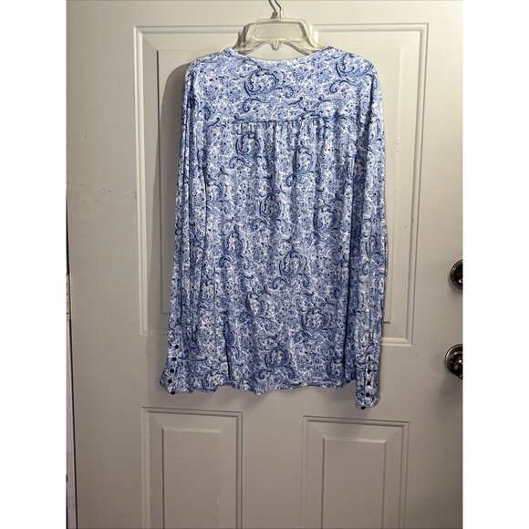 Lucky Brand Women's Floral Blouse, Large, Long Sleeve - Picture 3 of 3